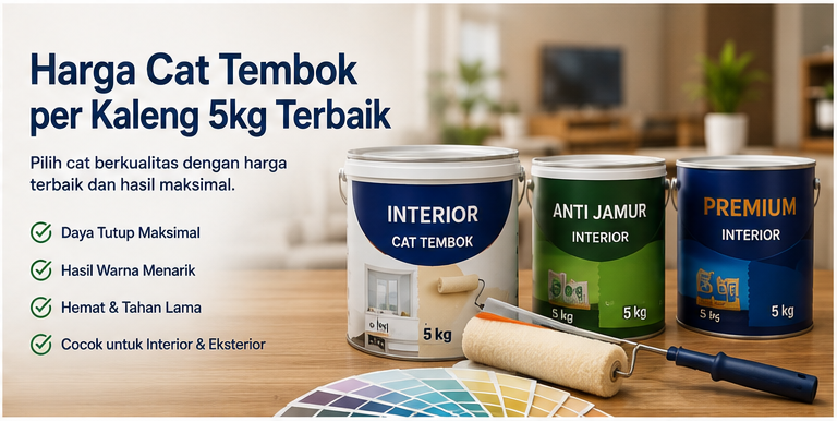 harga cat tembok per kaleng 5kg terbaik