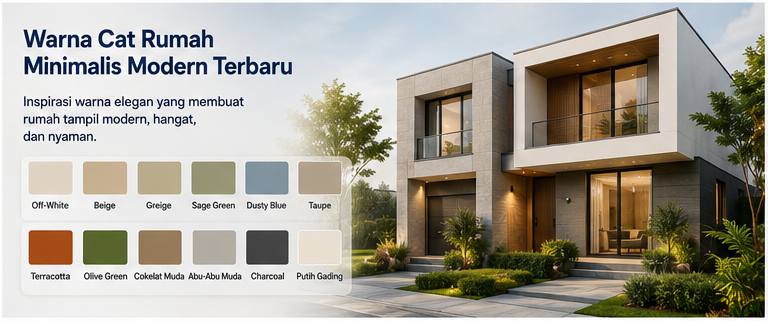 warna cat rumah minimalis modern terbaru