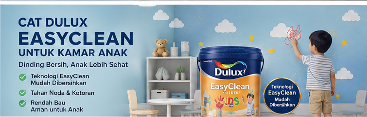 cat dulux easyclean untuk kamar anak