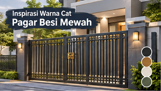 inspirasi warna cat pagar besi mewah