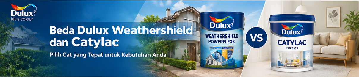 beda dulux weathershield dan catylac