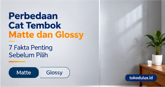 perbedaan cat tembok matte dan glossy