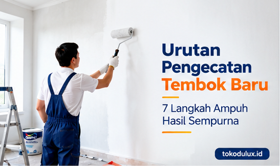 urutan pengecatan tembok baru